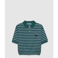 [PRADA-프라다]크롭 스트라이프 피케 폴로 셔츠 39609