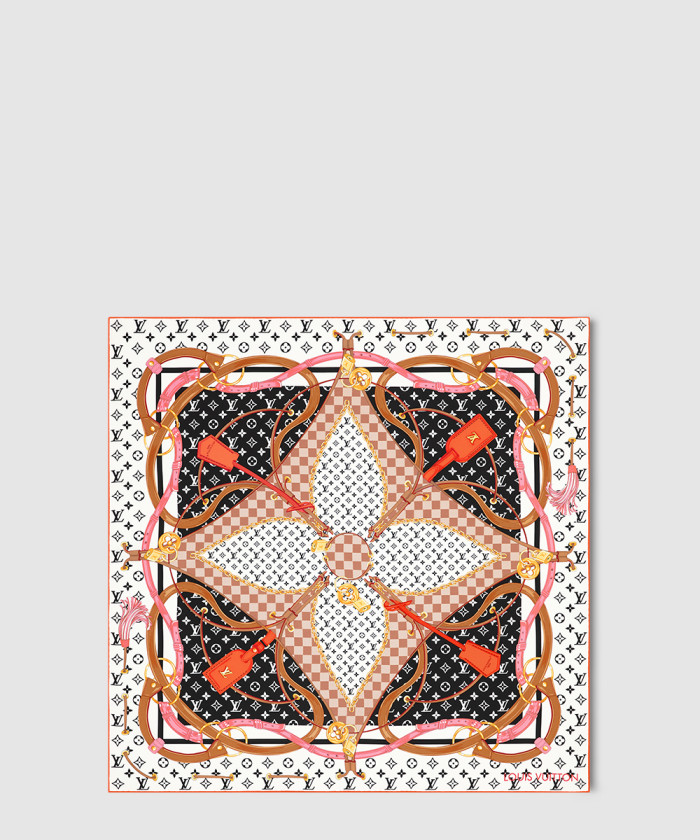 [LOUIS VUITTON-루이비통]플라워 앤드 스트랩 스퀘어 90 M90659