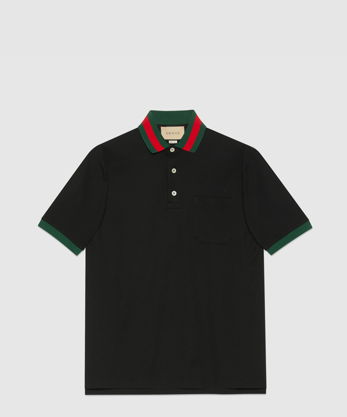 [GUCCI-구찌]웹(Web) 카라 코튼 피케 폴로 70a735