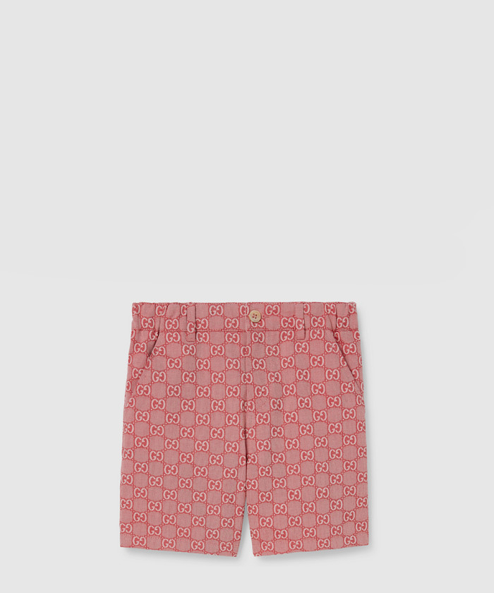 [GUCCI-구찌]어린이용 GG 코튼 능직 반바지 810885