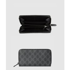 [GUCCI-구찌]GG 엠블럼 지퍼 아라운드 지갑 821207
