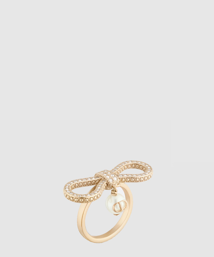 [DIOR-디올]리본 파베 세팅 크리스털 반지 R2320