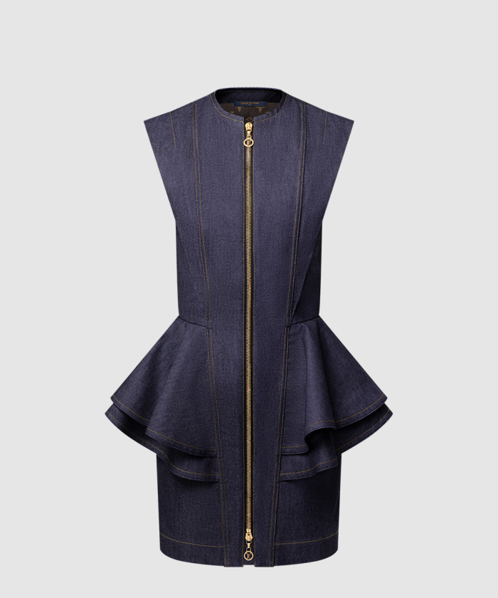 [LOUIS VUITTON-루이비통]데님 플라운스 드레스 1AHGXZ