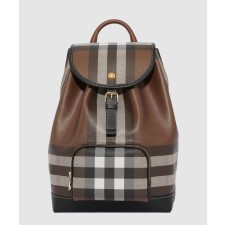 [BURBERRY-버버리]체크 레더 백팩 80585981