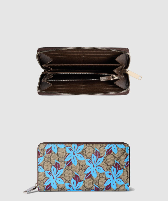 [GUCCI-구찌]GG 프린트 집 어라운드 지갑 841150