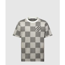[LOUIS VUITTON-루이비통]DAMIER 자카드 쇼트 슬리브 크루넥 1AHEBB
