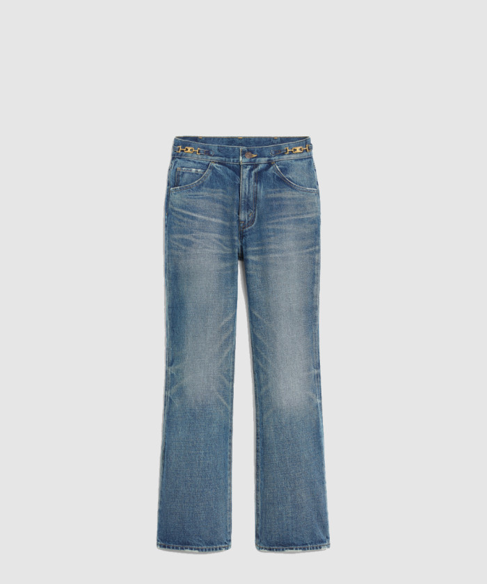 [CELINE-셀린느]딜런 플레어 진 시그니처 유니온 위시 데님 2N6789