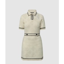 [LOUIS VUITTON-루이비통]스트라이프 액센트 니트 폴로 드레스 1AHJFE