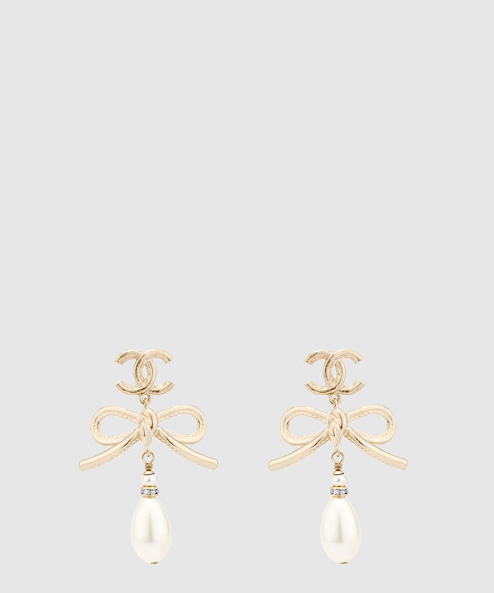 [CHANEL-샤넬]리본 귀걸이 AB8378