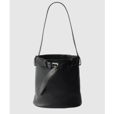 [PRADA-프라다]벨트가 달린 가죽 프라다 버클 버킷백 1BE085