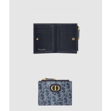 [DIOR-디올]30 Montaigne 몽테인 달리아 지갑 데님 S2197