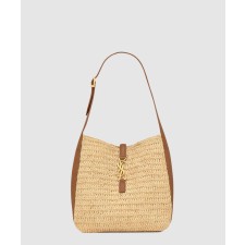 [SAINT LAURENT-생로랑]라피아 및 가죽 소재의 유연한 le 5 à 7 스몰백 823812