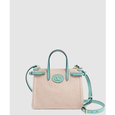 [VALENTINO-발렌티노]가라바니 앙티브 카룽 디테일 캔버스 스몰 쇼퍼백