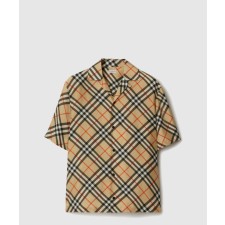 [BURBERRY-버버리]오버사이즈 체크 실크 셔츠 80912021