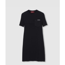 [GUCCI-구찌]인타르시아 디테일의 리브 패브릭 드레스 828139