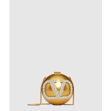 [VALENTINO-발렌티노]메탈 & 스와로브스키 크리스탈 브이로고 시그니처 미노디에르
