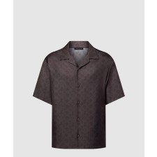 [LOUIS VUITTON-루이비통]프린티드 모노그램 쇼트 슬리브드 실크 셔츠 1AHCGS