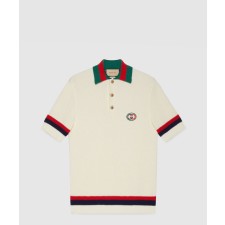 [GUCCI-구찌]웹 니트 코튼 폴로 티셔츠 739954