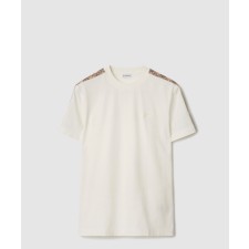[BURBERRY-버버리]체크 트리밍 코튼 티셔츠가격 81062461