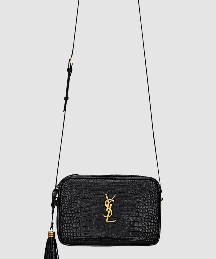 [SAINT LAURENT-생로랑]루 미디엄 파우치 카메라 백 악어 레더 612542