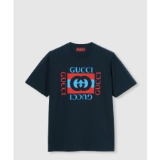 [GUCCI-구찌]프린트 코튼 저지 티셔츠 796395