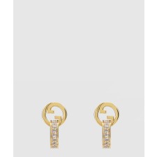 [GUCCI-구찌]블론디 시리즈 크리스털 이어링 ‎837271