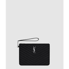 [SAINT LAURENT-생로랑]마틀라세 가죽 소재의 모노그램 파우치 379039