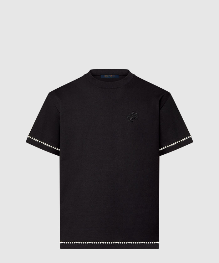 [LOUIS VUITTON-루이비통]펄 장식 코튼 티셔츠 1AFXOX