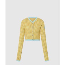 [LOUIS VUITTON-루이비통]다미에 니트 크롭 카디건 1AFTYA