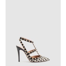 [VALENTINO-발렌티노]ROCKSTUD 하운드투스 원단 하이힐