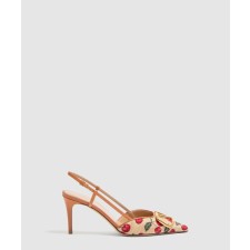 [VALENTINO-발렌티노]체리 패턴 자카드 레이스업 하이힐
