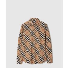 [BURBERRY-버버리]슬림핏 체크 코튼 셔츠 80876291