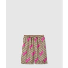 [GUCCI-구찌]프린트 트윌 멀버리 실크 쇼츠 810782