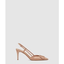 [VALENTINO-발렌티노]에나멜 가죽 슬링백 하이힐