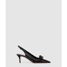 [VALENTINO-발렌티노]페이턴트 가죽 락스터드 케이지 펌프스