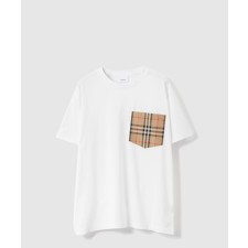 [BURBERRY-버버리]체크 포켓 코튼 티셔츠 80803221