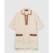 [GUCCI-구찌]말빗이 달린 린넨 캔버스 드레스 826467