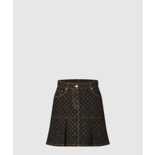 [LOUIS VUITTON-루이비통]모노그램 데님 플리츠 스커트 1AIBBM