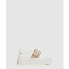[VALENTINO-발렌티노]송아지 가죽 플랫 스니커즈