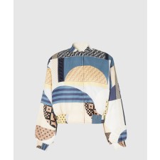 [FENDI-펜디]실크 패치워크 프린트 리버시블 보머 재킷 FJ7823