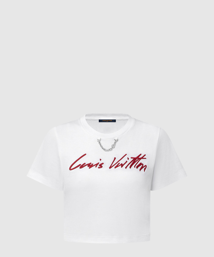 [LOUIS VUITTON-루이비통]커시브 시그니처 크롭 톱 1AHJHS