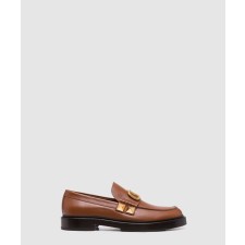 [VALENTINO-발렌티노]가라바니 스터드 사인 가죽 로퍼