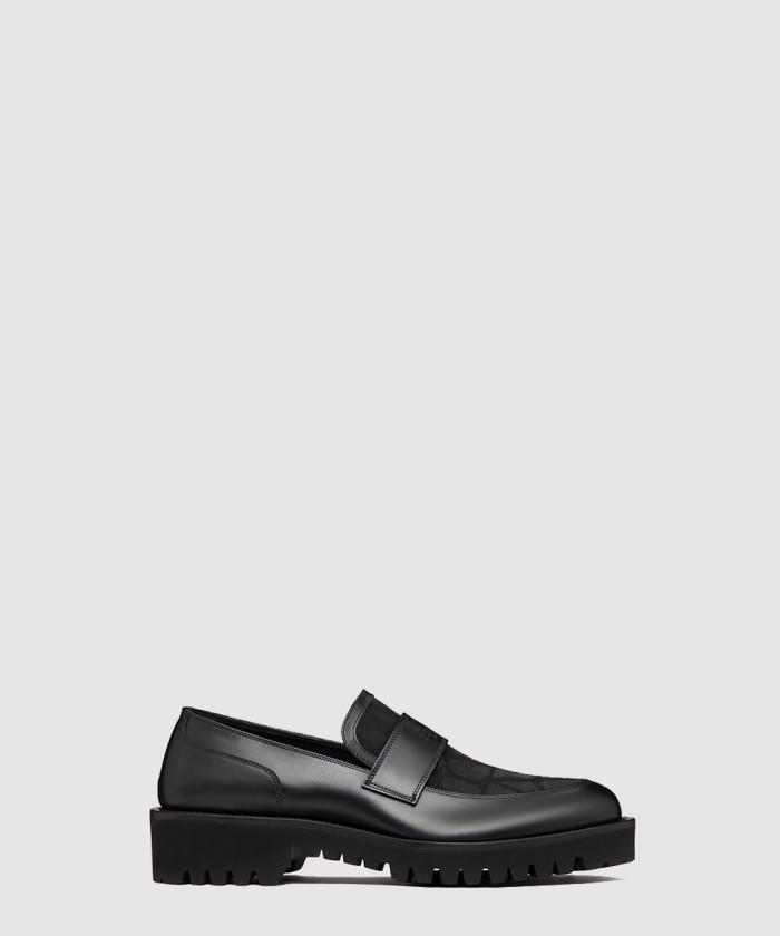 [VALENTINO-발렌티노]용 테크니컬 패브릭 송아지 가죽 로퍼