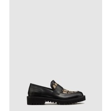 [VALENTINO-발렌티노]용 테크니컬 패브릭 송아지 가죽 로퍼