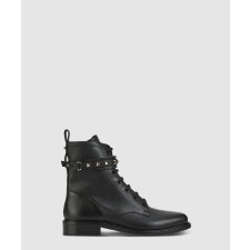[VALENTINO-발렌티노]락스터드 가죽 컴뱃 부츠