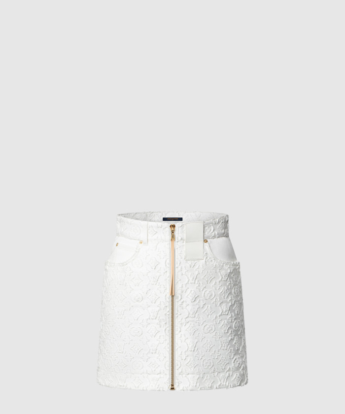 [LOUIS VUITTON-루이비통]모노그램 필 쿠페 데님 스커트 1AHHWE