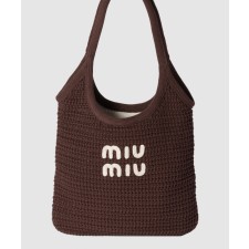 [MIUMIU-미우미우]아이비 라피아 효과 우븐 토트 백 5BG231