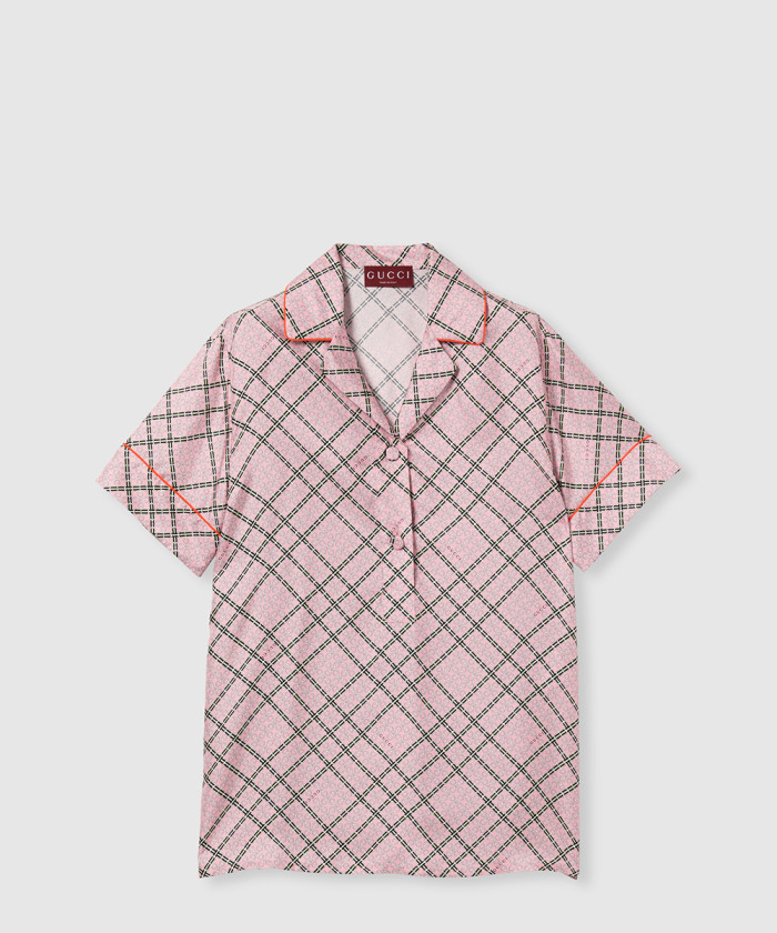 [GUCCI-구찌]프린트 실크 트윌 셔츠 805717