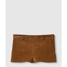 [GUCCI-구찌]스웨이드 쇼츠 홀스빗 벨트 ‎815075