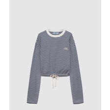 [PRADA-프라다]긴소매 스트라이프 저지 티셔츠 34675R